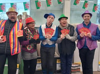 Criccieth Starlight Players promote upcoming show in Tesco Porthmadog