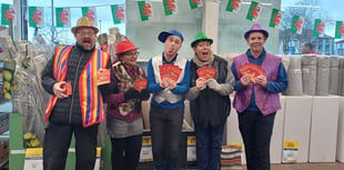 Criccieth Starlight Players promote upcoming show in Tesco Porthmadog