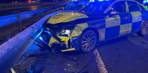 Gwynedd man arrested and police car damaged in pursuit