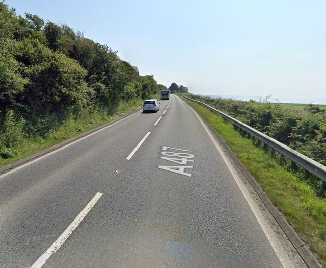 Main road between Aberaeron and Llanrhystud closed in both directions