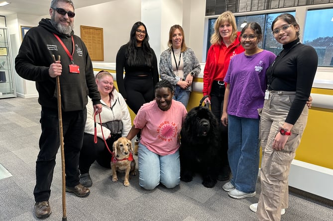 Cariad Pet Therapy with Aberystwyth University nursing students