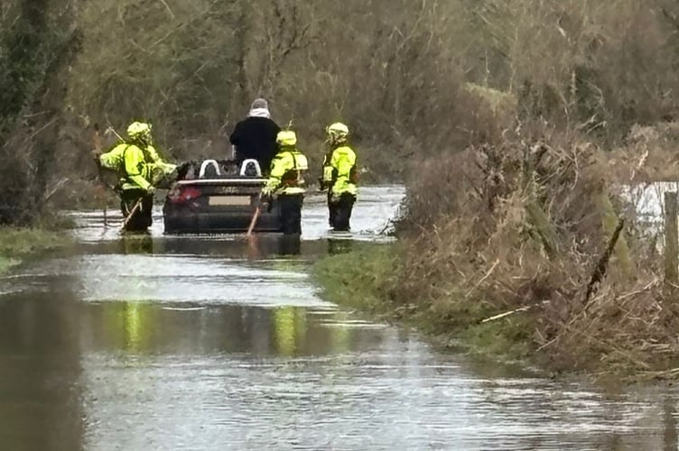 LLechryd car flood