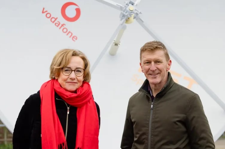 Astronaut Tim Peake and Margherita Della Valle, Vodafone Group Chief Executive