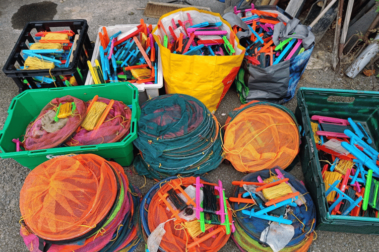 Phil Morgan from Aberdyfi said they recycled and saved from landfill 100’s of plastic crabbing nets last season.