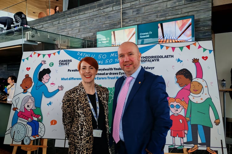 Mabon ap Gwynfor supporting Carers UK at the Senedd