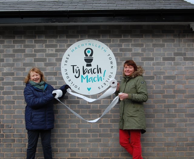 Toilet paper cut in reopening ceremony for Machynlleth public toilets