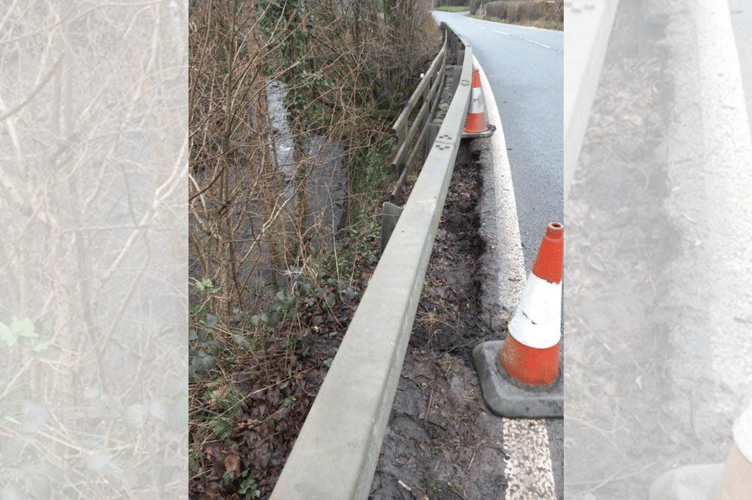 A secondary collapse to the A470 road between Talerddig and Dolfach