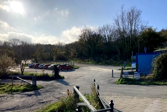 The car park at New Quay where the homes would be built