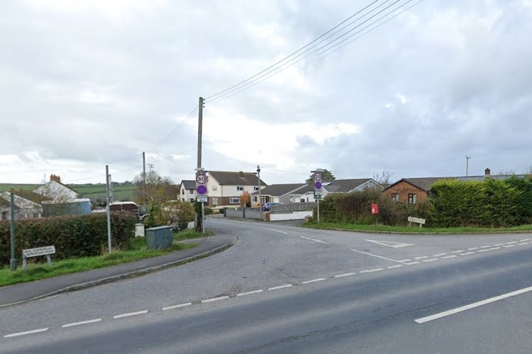 The site of the proposed development in Cardigan