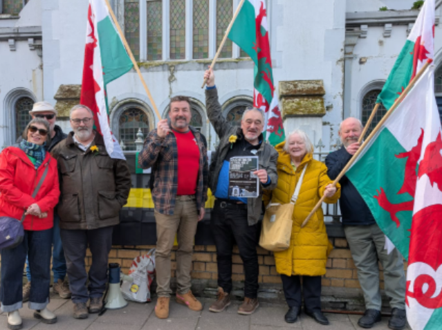 The community volunteers launching the campaign on St David's Day