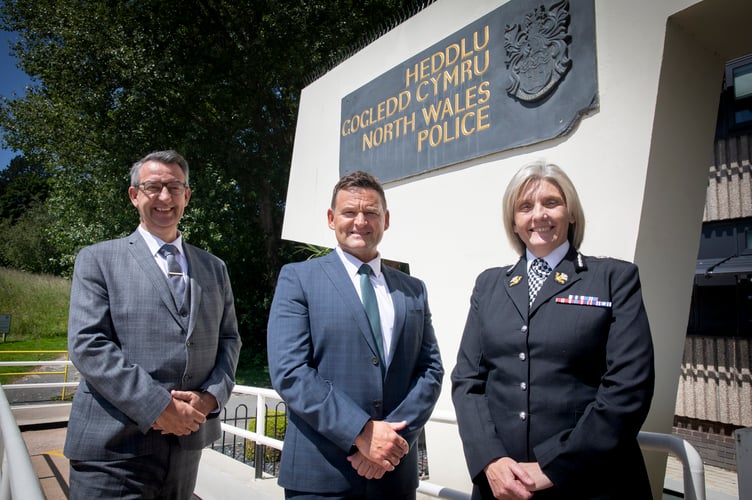 Andy Dunbobbin
North Wales Police and Crime Commissioner , Wayne Jones Deputy Police Crime Commissioner north Wales and Chief Constable Amanda Blakeman