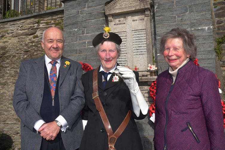 Mrs Eluned Fowles and her Royal British Legion Poppy Appeal Award, with Mr David Richardson and Dr Elizabeth Andrews. Report and pics: Doris O'Keefe