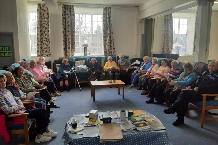 Members of Bro Ffestiniog’s Clwb Dydd Mawrth have been learning about crime prevention. Photo: NWP Gwynedd South