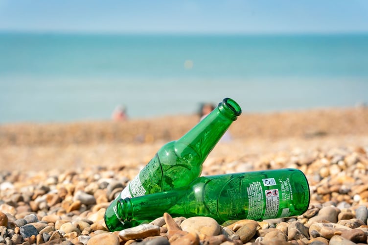 Glass bottles were found on nearly half of Welsh beaches during an annual survey